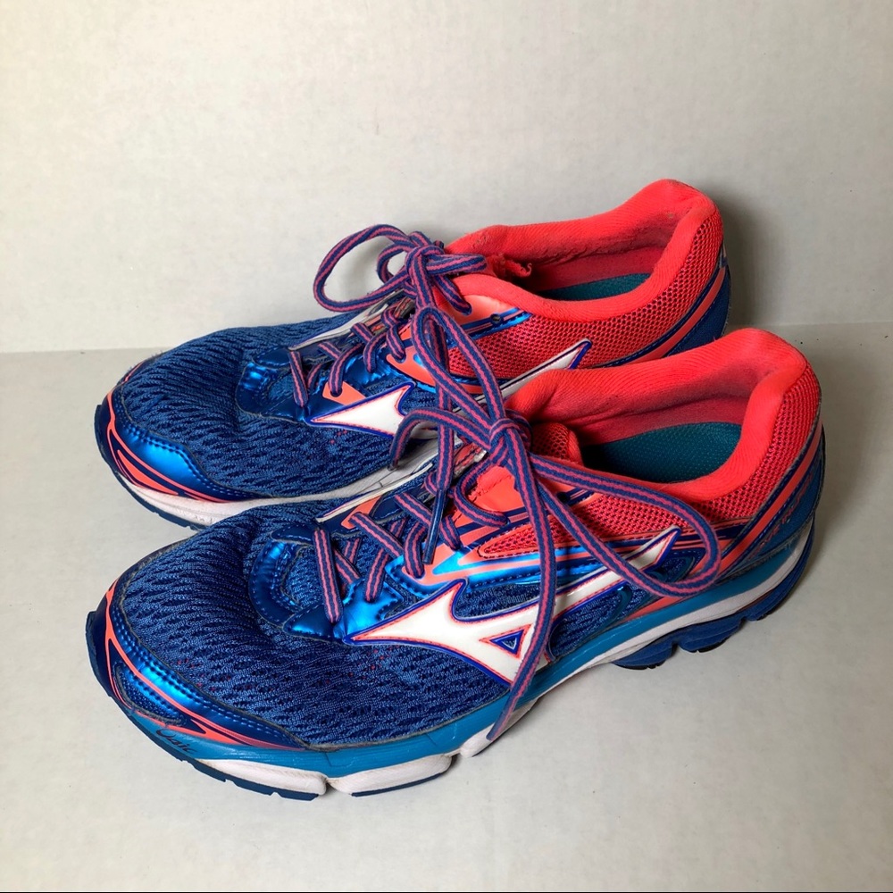 Mizuno Blue Orange Running Tennis Shoes Athletic